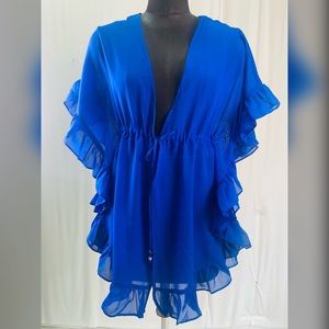 Royal Blue khaftan/ coverup